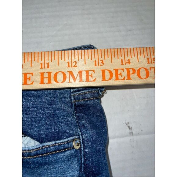 PISTOLA Jeans Womens Size 25 Dark‎ Blue Wash Skinny Distressed Low Rise A7 - Picture 4 of 7